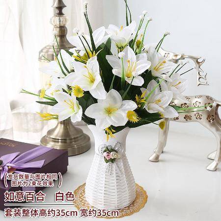 仿真花假花餐桌臥室客廳裝飾品擺設(shè)花酒柜創(chuàng)意擺件工藝品塑料花