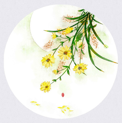 手繪古風花卉