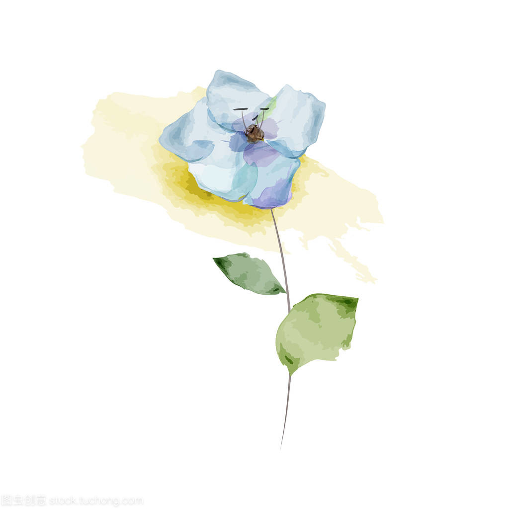 水彩花卉矢量圖