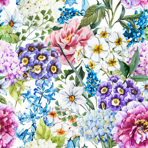 水彩花卉圖案