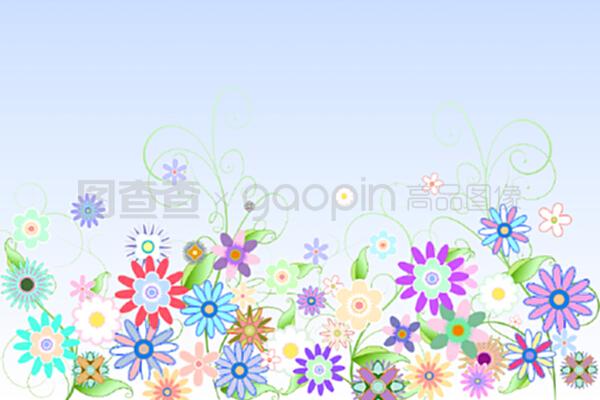 數(shù)字生成的少女花卉設計